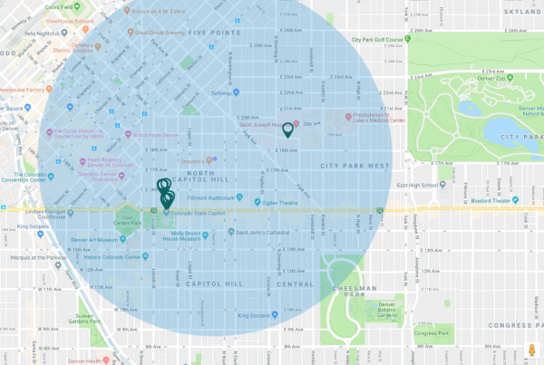 Screenshot of Sample Map with Artwork Pins