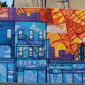 Beautiful Broad Street Mural by Leon "Rain" Rainbow