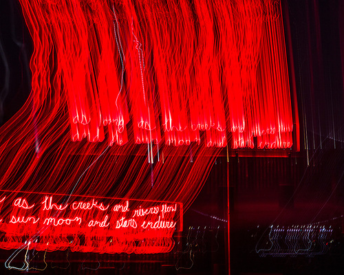 Image of installation and text for Duane Linklater's In Perpetuity installation