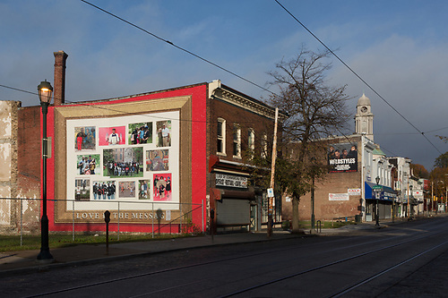 Photograph of mural on side of building that is part of Jamel Shabazz' Love Is the Message