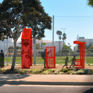 A pre-fabrication rendering of A Resurrection in Four Stanzas by April Banks