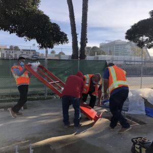 Installation Day 1. Photo by April Banks