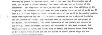 <h3>April, 1975, Letter from Arlene Schnitzer in support of the Art in Public Places program</h3>