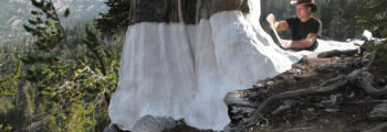<h3>2017, John Grade seen making a cast of a living bristlecone pine in the forest for his work Treeline at Portland State University Karl Miller Center</h3>