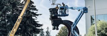 <h3>2024, Crew installing Pete Beeman’s Megascope at North Valley Complex in Wilsonville</h3>