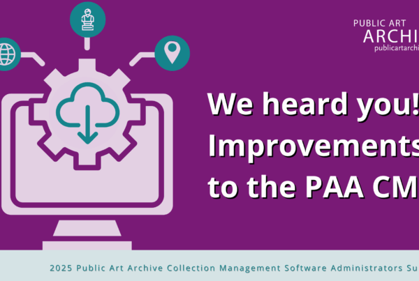 We Heard You! Improvements to the PAA CMS placed on top of a dark plum background with a computer next to it.